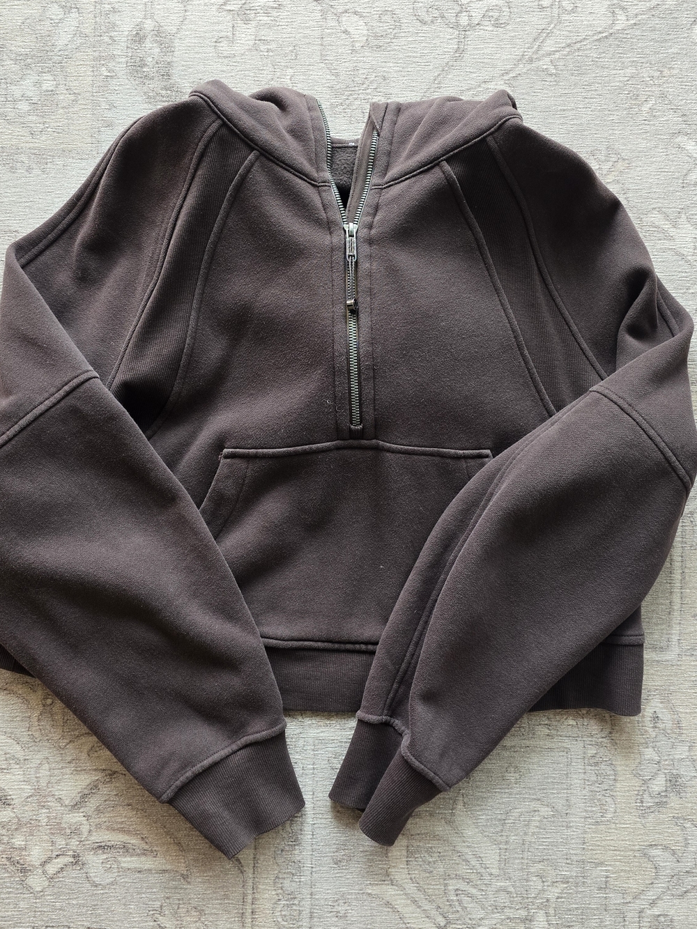 Lululemon Scuba Half-zip Oversized Hoodie Espresso Brown M/L